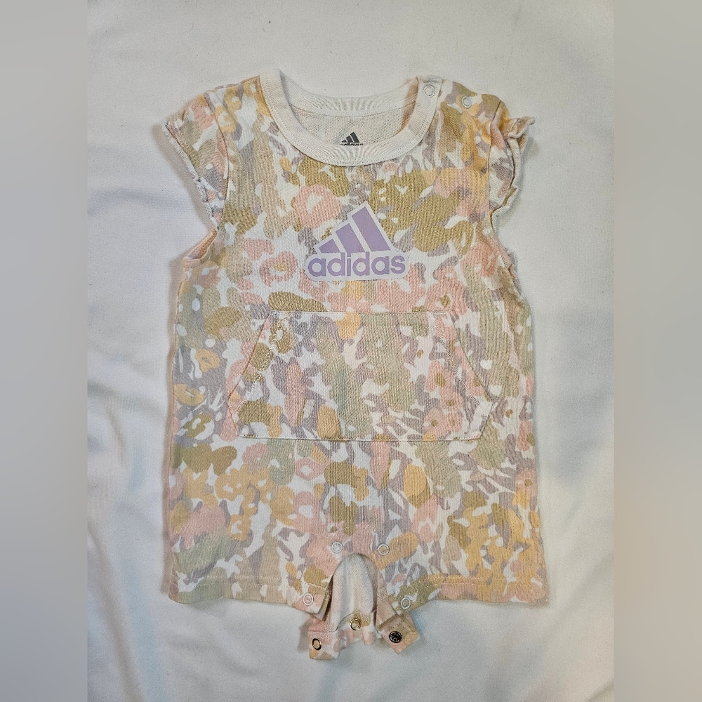 Adidas Infant Romper with Soft Pastel Camo Design- 6 Month
